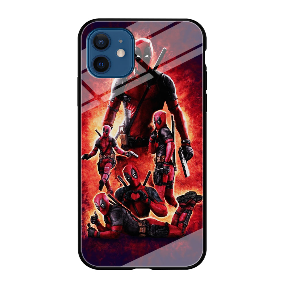 Deadpool On Fire iPhone 12 Case