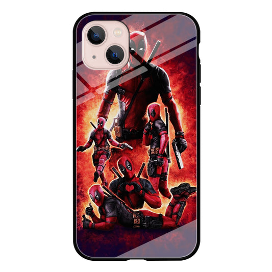 Deadpool On Fire iPhone 13 Mini Case