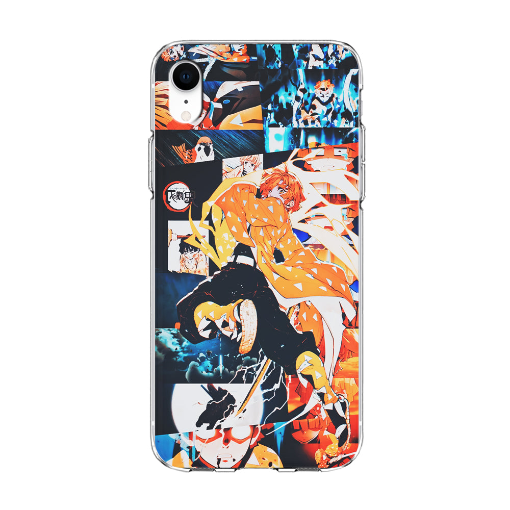 Demon Slayer Zenitsu Aesthetic iPhone XR Case-Phone Case-Clear Soft Case-Altracase