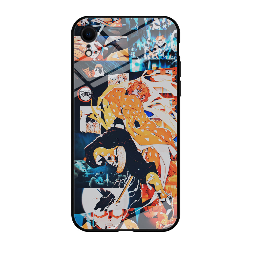 Demon Slayer Zenitsu Aesthetic iPhone XR Case-Phone Case-Tempered Glass Case-Altracase