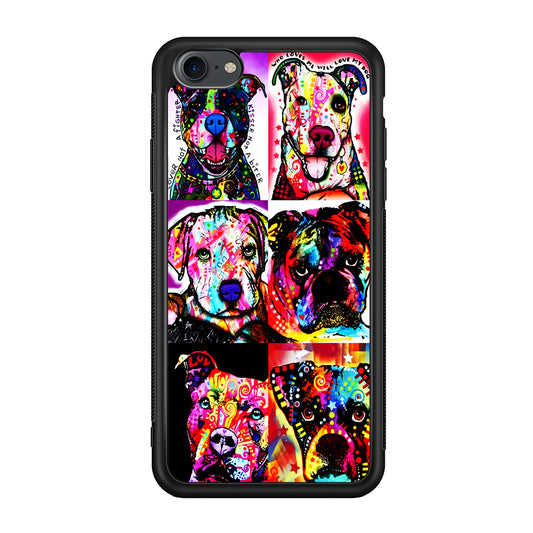 Dog Colorful Art Collage iPhone SE 3 2022 Case