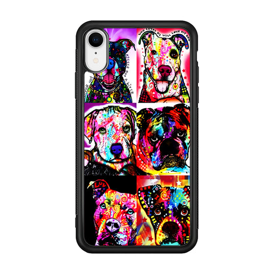 Dog Colorful Art Collage iPhone XR Case