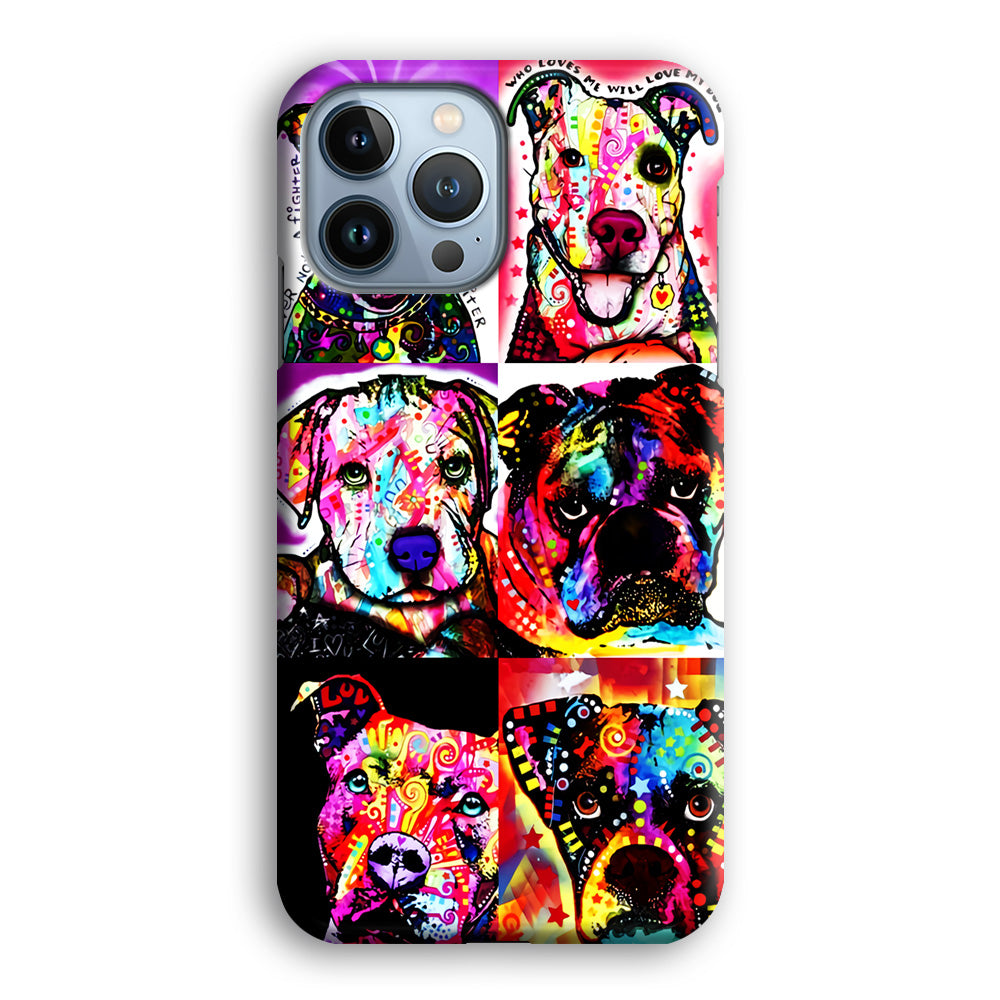 Dog Colorful Art Collage iPhone 15 Pro Case-Phone Case-3D Case-Altracase