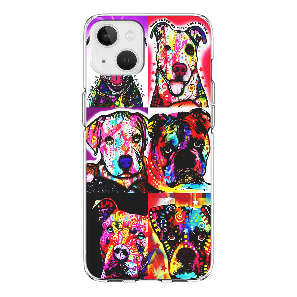 Dog Colorful Art Collage iPhone 13 Mini Case-Phone Case-Clear Soft Case-Altracase