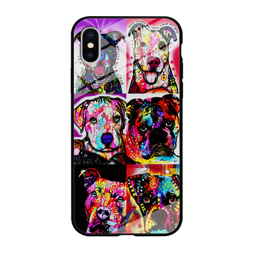 Dog Colorful Art Collage iPhone X Case