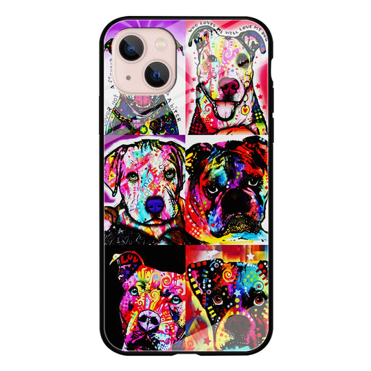 Dog Colorful Art Collage iPhone 13 Case-Phone Case-Tempered Glass Case-Altracase