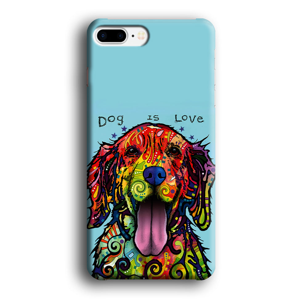 Dog is Love Painting Art iPhone 8 Plus Case