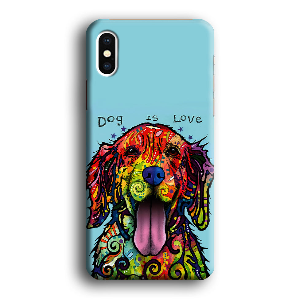 Dog is Love Painting Art iPhone Xs Case