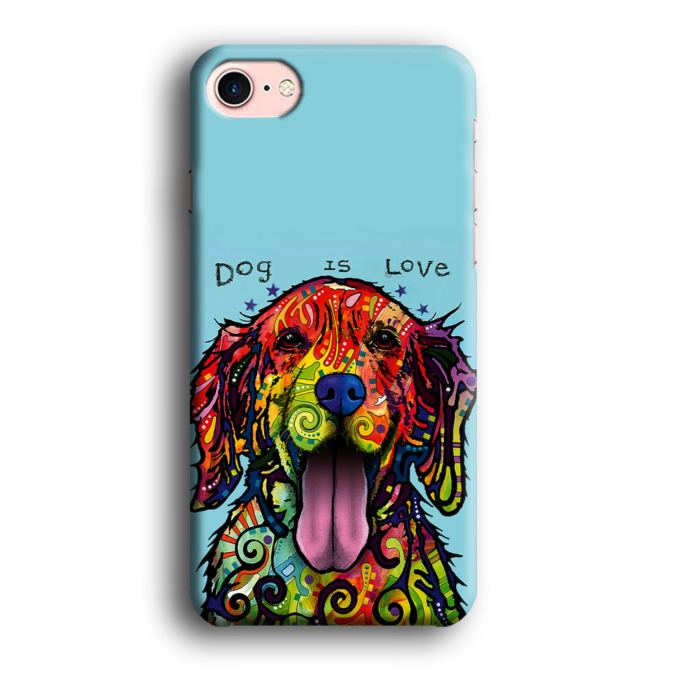 Dog is Love Painting Art iPhone 7 Case