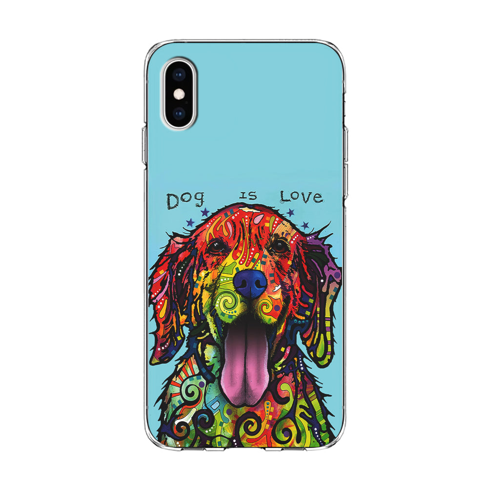 Dog is Love Painting Art iPhone Xs Case