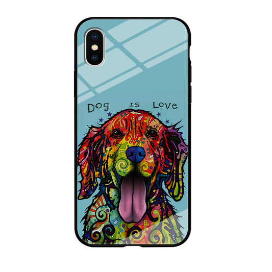 Dog is Love Painting Art iPhone X Case