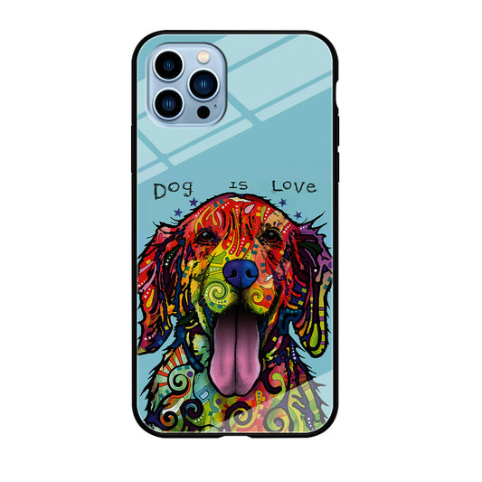 Dog is Love Painting Art iPhone 12 Pro Case