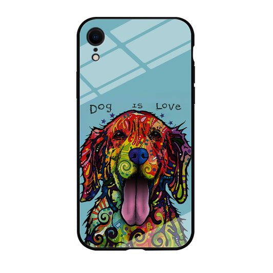 Dog is Love Painting Art iPhone XR Case