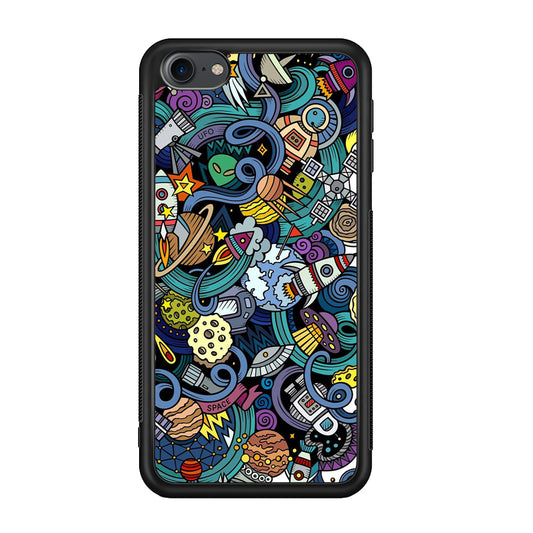 Doodle 002 iPod Touch 6 Case-Phone Case-Rubber White (2D Case)-Altracase