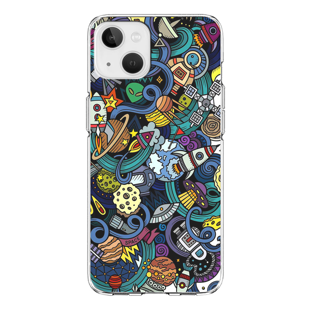 Doodle 002 iPhone 13 Mini Case-Phone Case-Clear Soft Case-Altracase