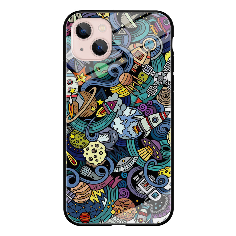 Doodle 002 iPhone 13 Mini Case-Phone Case-Tempered Glass Case-Altracase