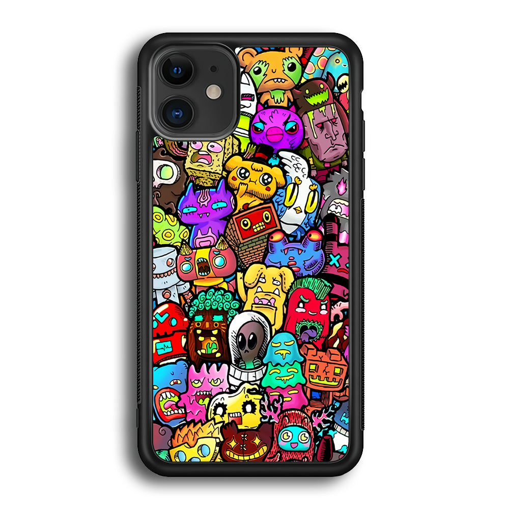 Doodle Cute Character iPhone 12 Mini Case