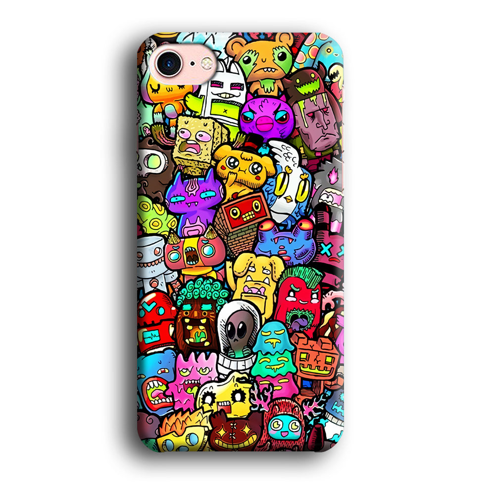 Doodle Cute Character iPhone 7 Case