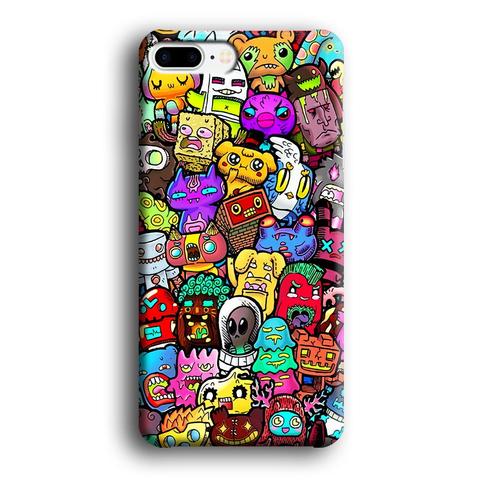 Doodle Cute Character iPhone 8 Plus Case