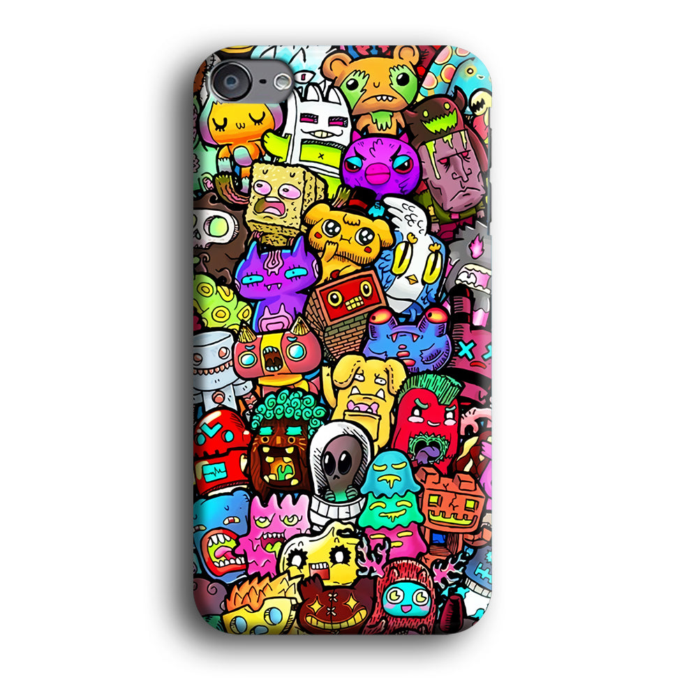 Doodle Cute Character iPod Touch 6 Case