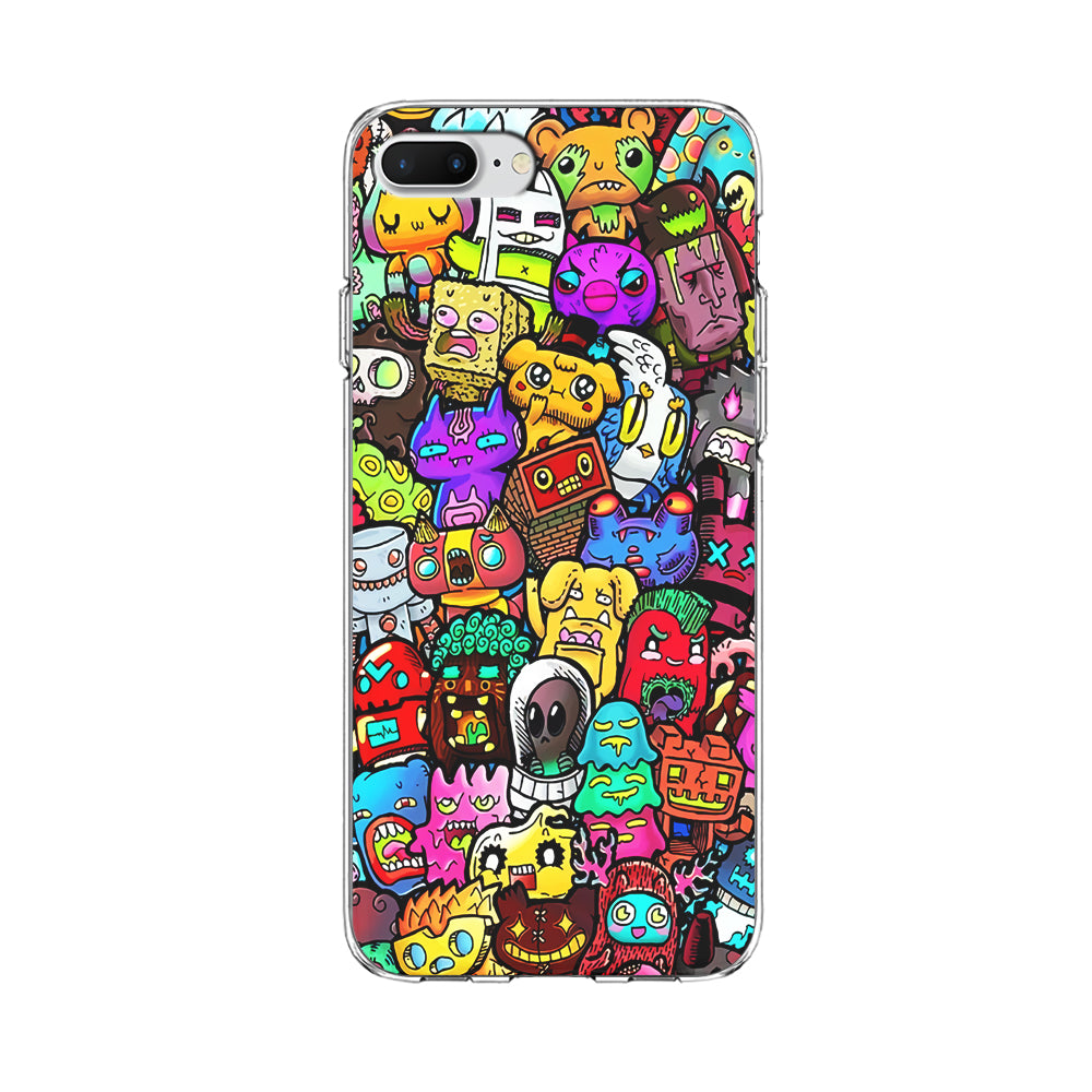 Doodle Cute Character iPhone 8 Plus Case