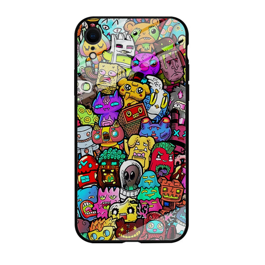 Doodle Cute Character iPhone XR Case