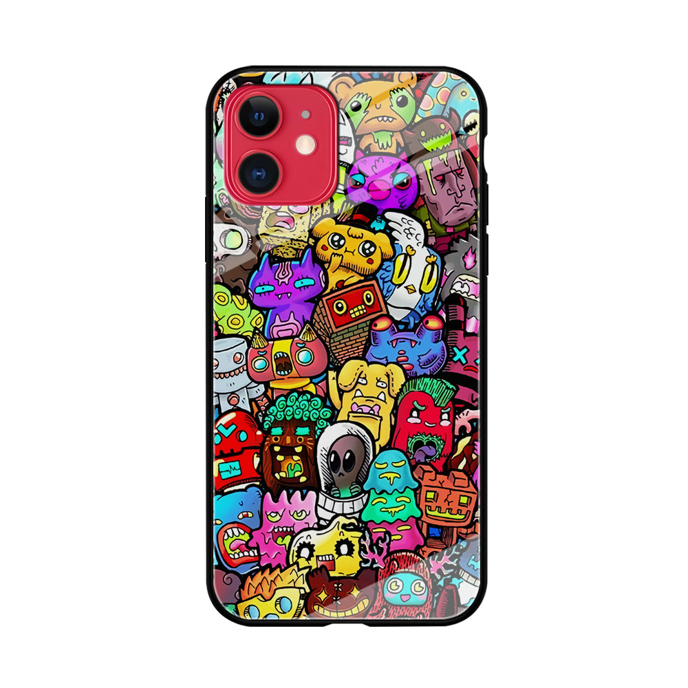 Doodle Cute Character iPhone 11 Case