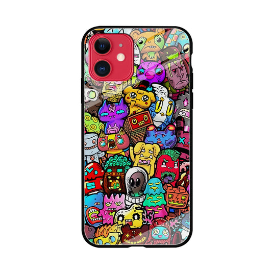 Doodle Cute Character iPhone 11 Case