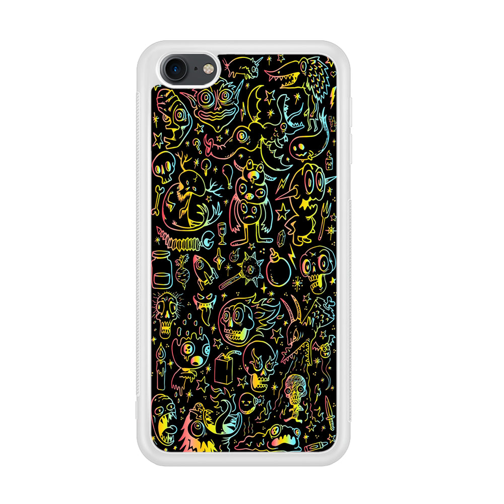 Doodle Monsters Black iPod Touch 6 Case