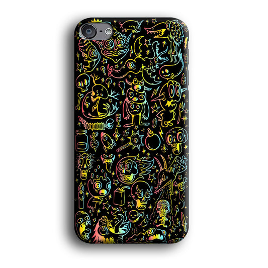 Doodle Monsters Black iPod Touch 6 Case