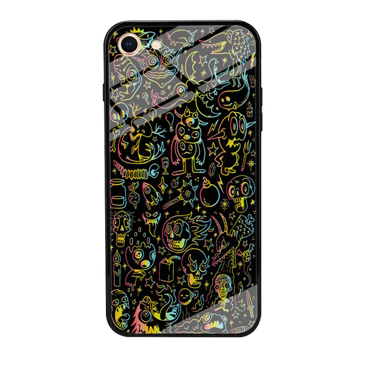 Doodle Monsters Black iPhone 7 Case