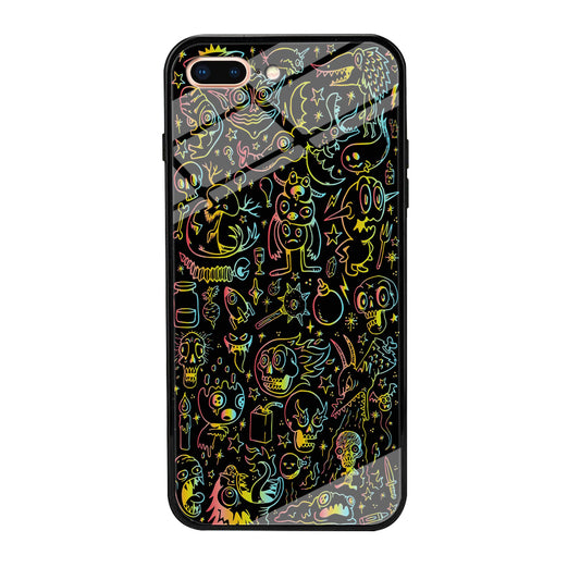 Doodle Monsters Black iPhone 8 Plus Case