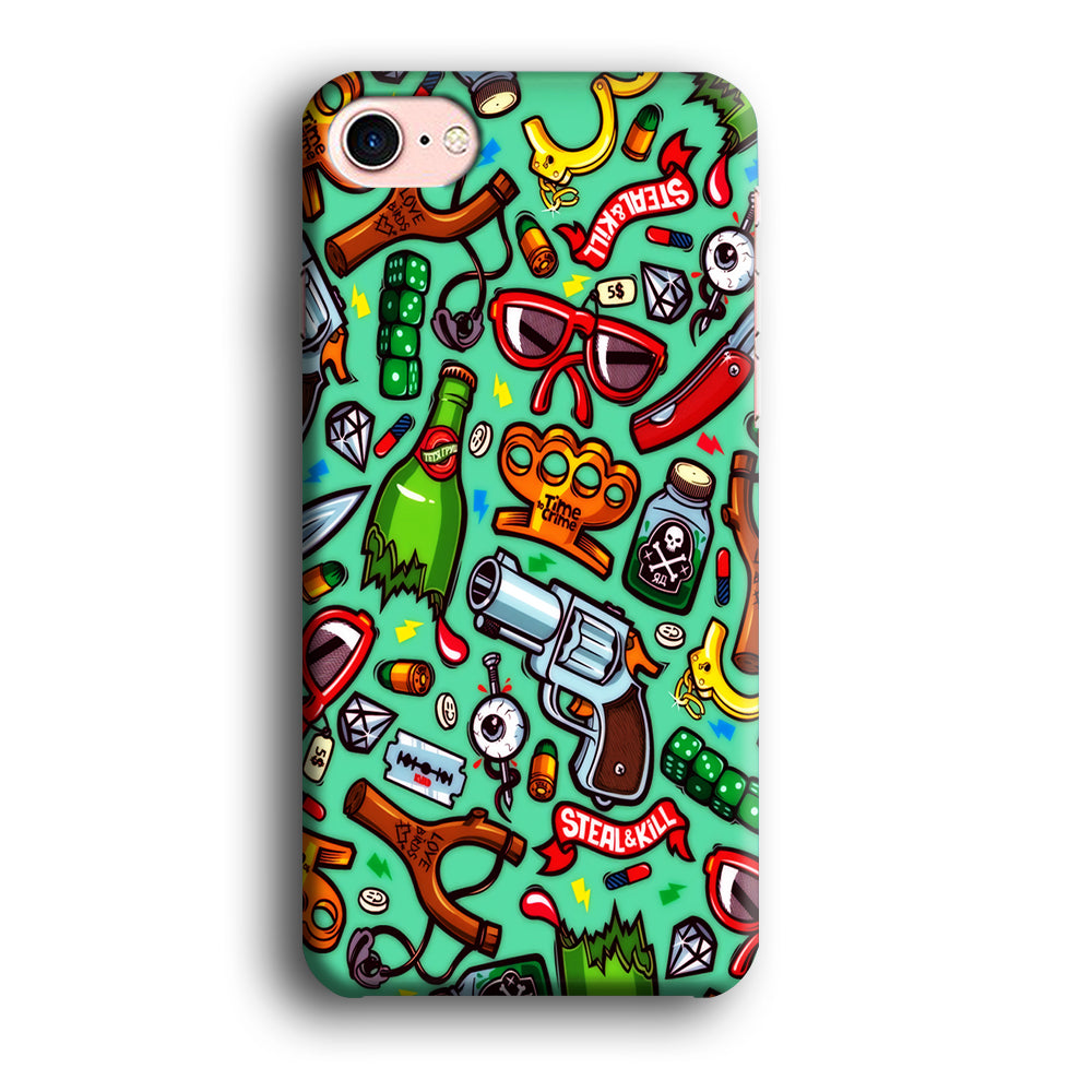 Doodle Sticker Bomb iPhone 8 Case