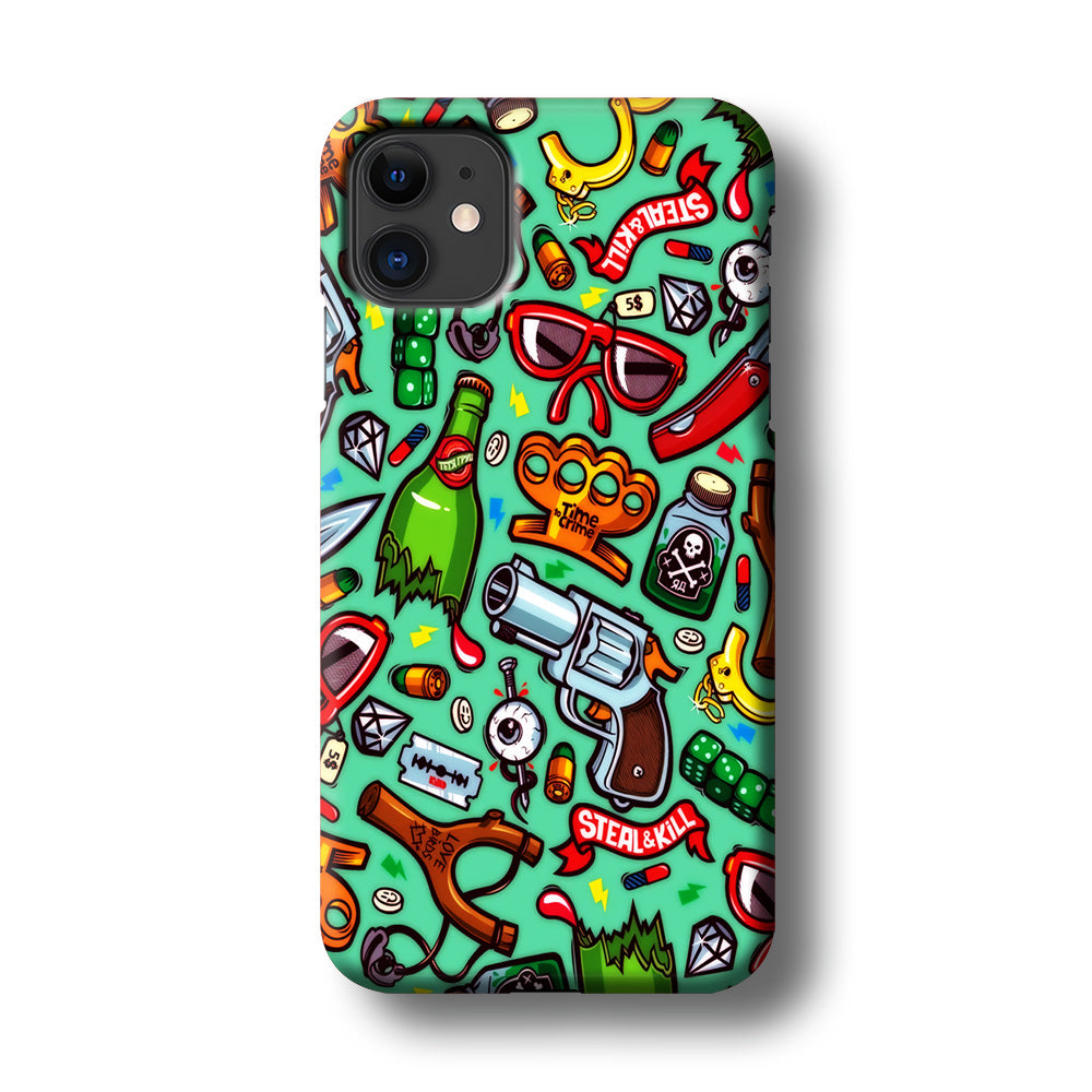 Doodle Sticker Bomb iPhone 11 Case