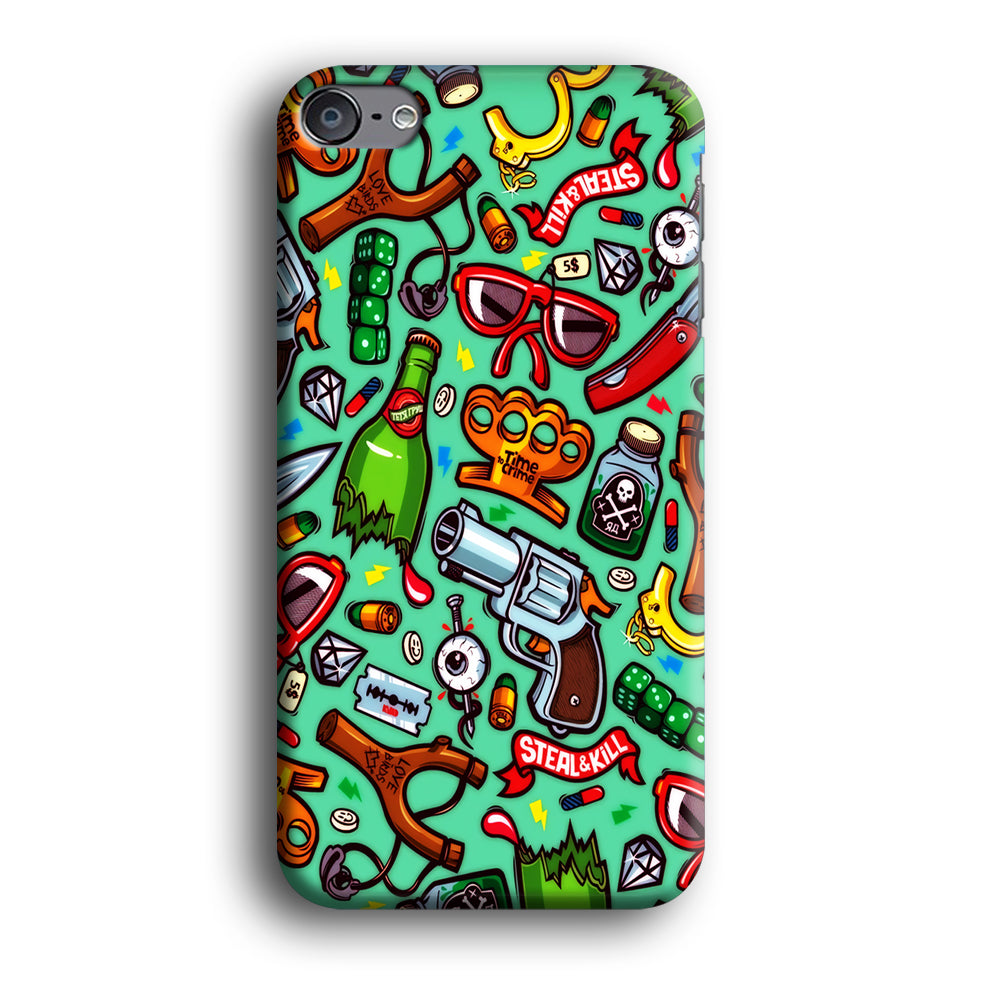 Doodle Sticker Bomb iPod Touch 6 Case