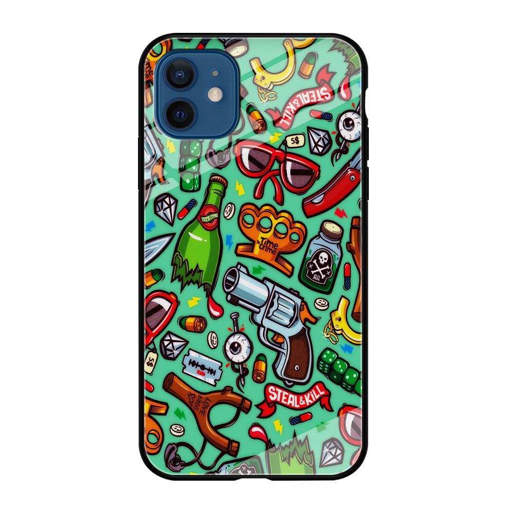 Doodle Sticker Bomb iPhone 12 Mini Case