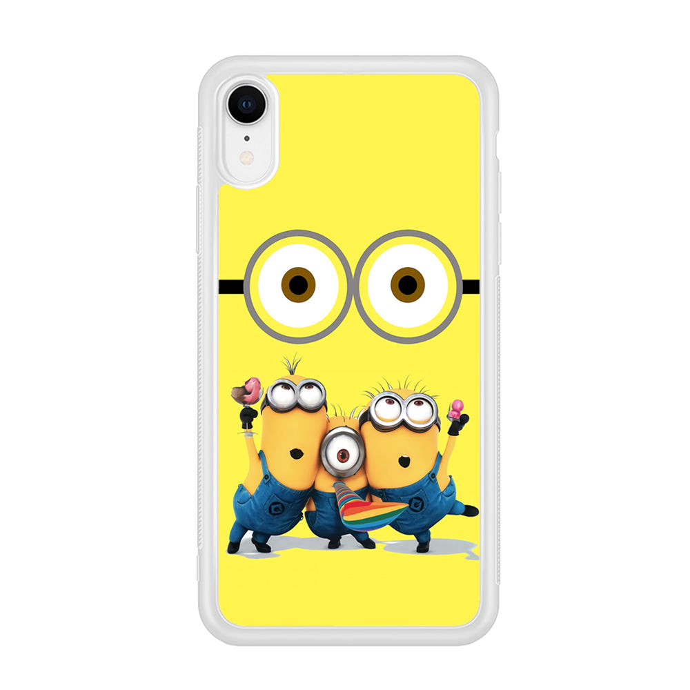 Eyes and Three Minions iPhone XR Case