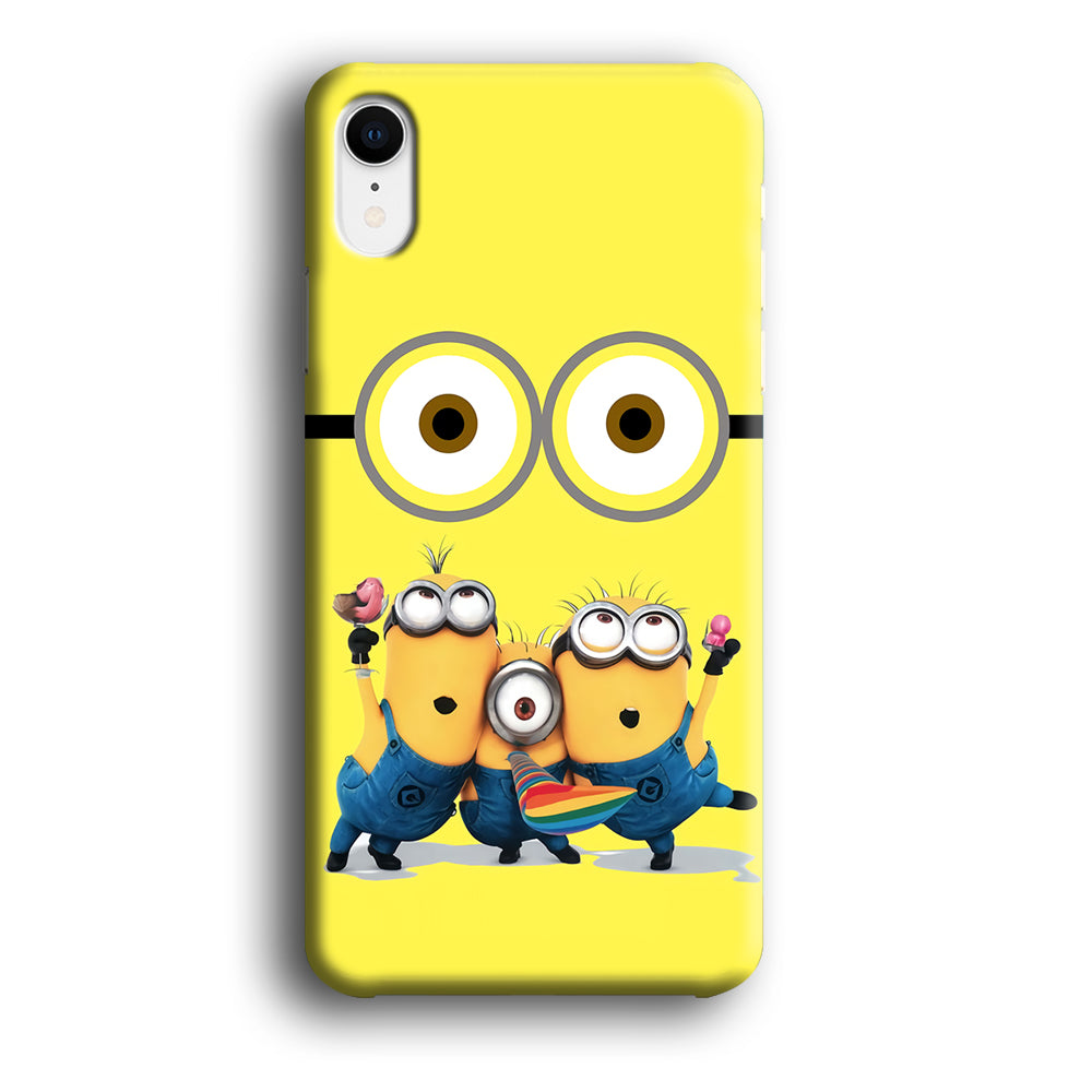 Eyes and Three Minions iPhone XR Case