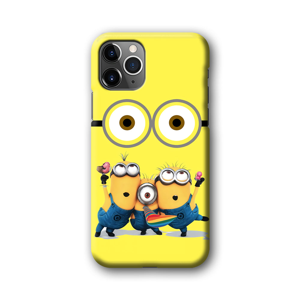 Eyes and Three Minions iPhone 11 Pro Case