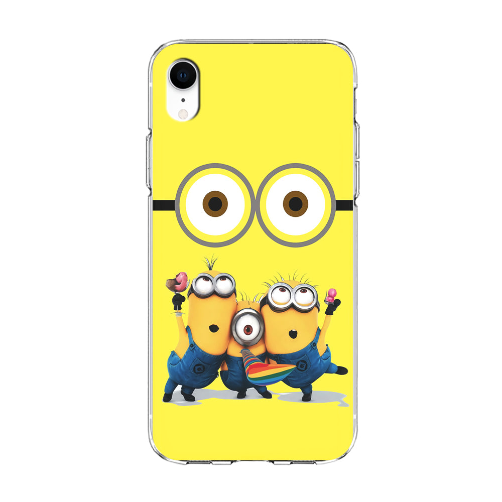 Eyes and Three Minions iPhone XR Case