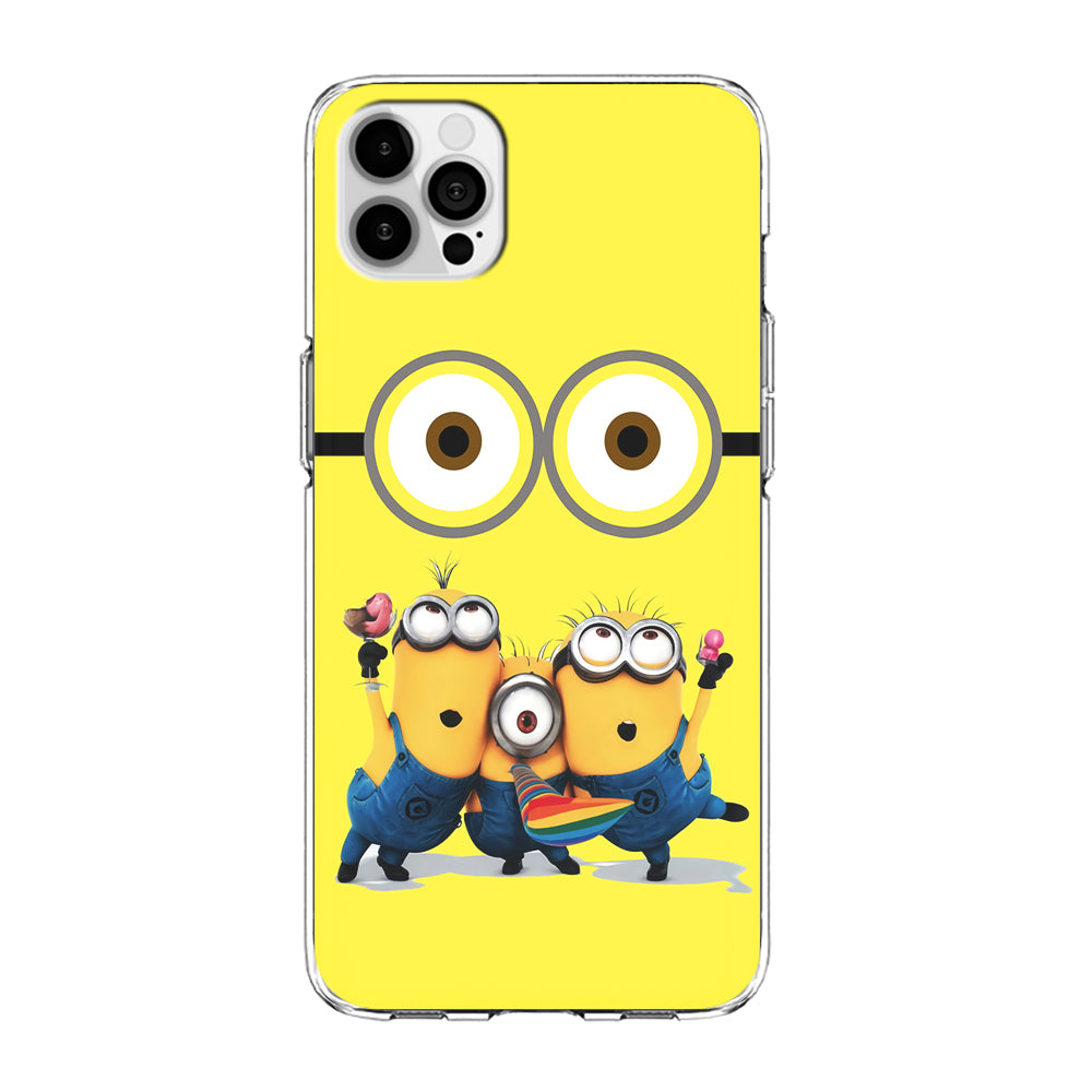 Eyes and Three Minions iPhone 12 Pro Max Case