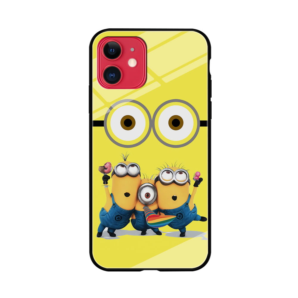 Eyes and Three Minions iPhone 11 Case