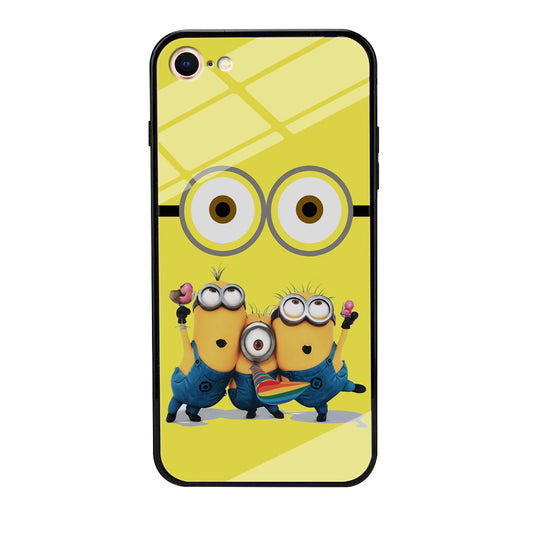 Eyes and Three Minions iPhone SE 2020 Case