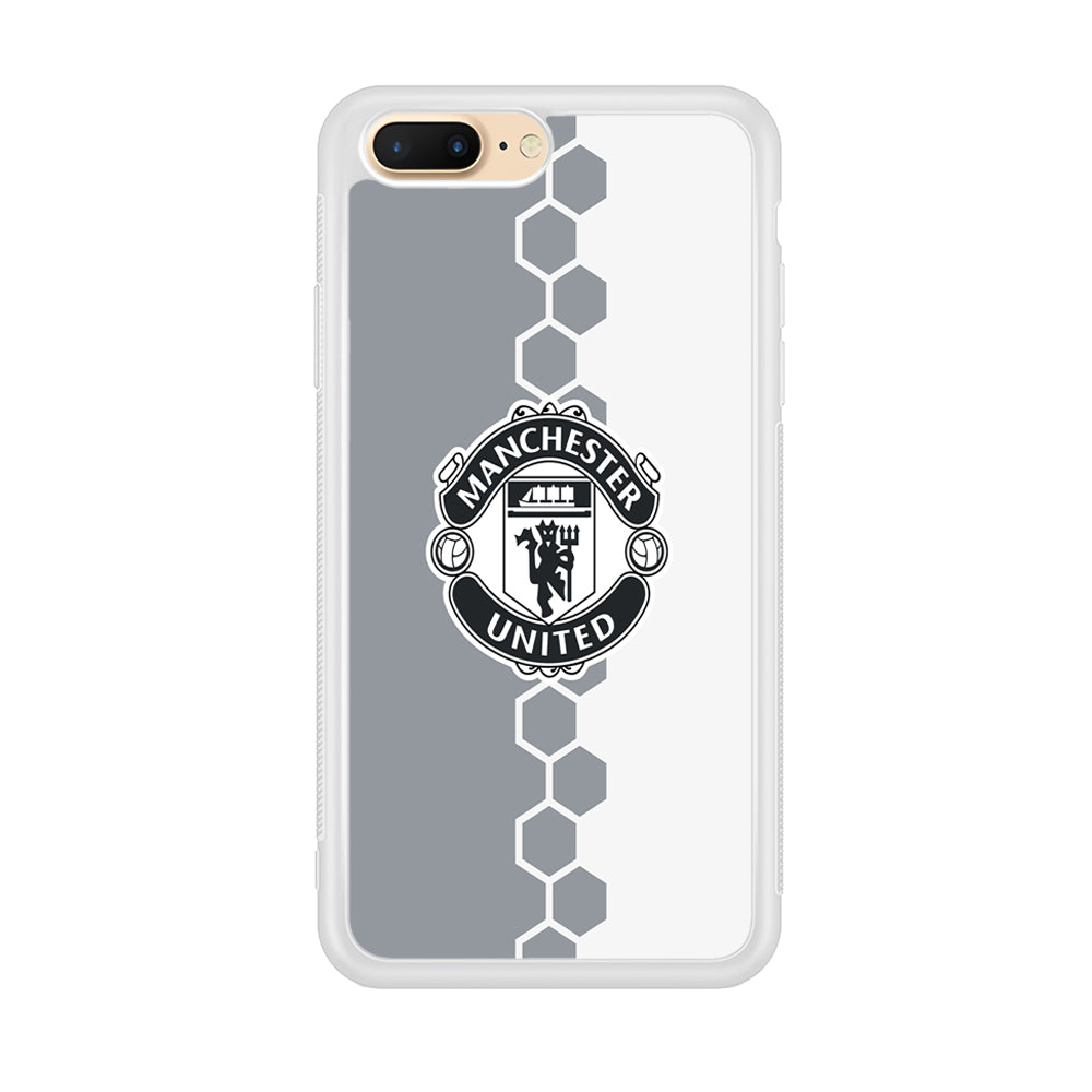 FB Manchester United 001 iPhone 8 Plus Case-Phone Case-Rubber White (2D Case)-Altracase