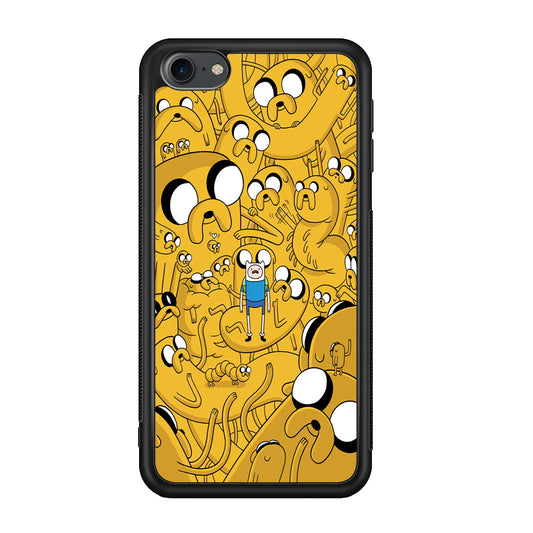 Finn and Jake Doodle iPod Touch 6 Case-Phone Case-Rubber White (2D Case)-Altracase