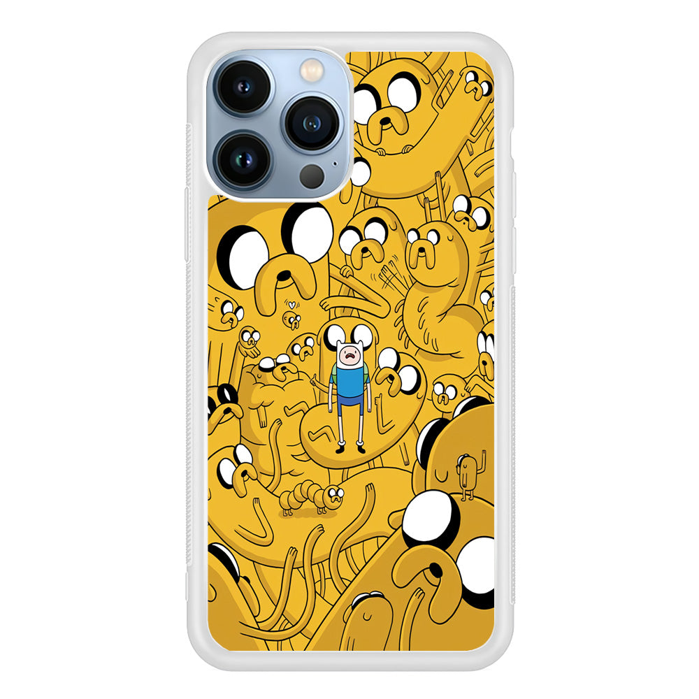 Finn and Jake Doodle iPhone 14 Pro Case