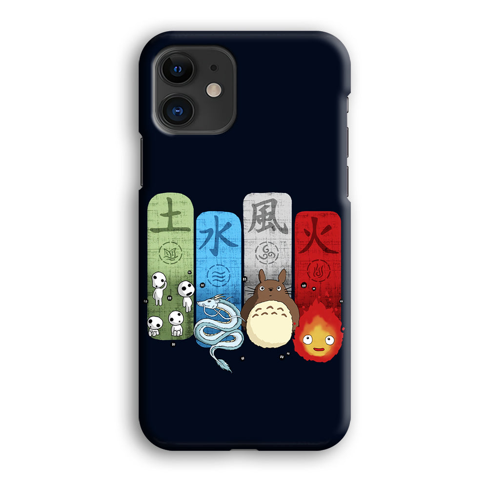 Ghibli Elemental Charms Blue iPhone 12 Case