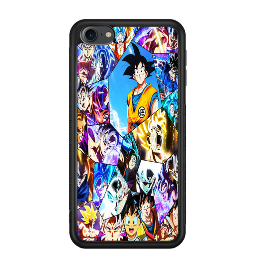 Goku Evolution Collage iPod Touch 6 Case-Phone Case-Rubber White (2D Case)-Altracase