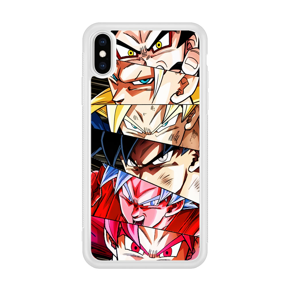 Goku's Eyes Collection Dragon Ball iPhone Xs Max Case-Phone Case-Rubber White (2D Case)-Altracase
