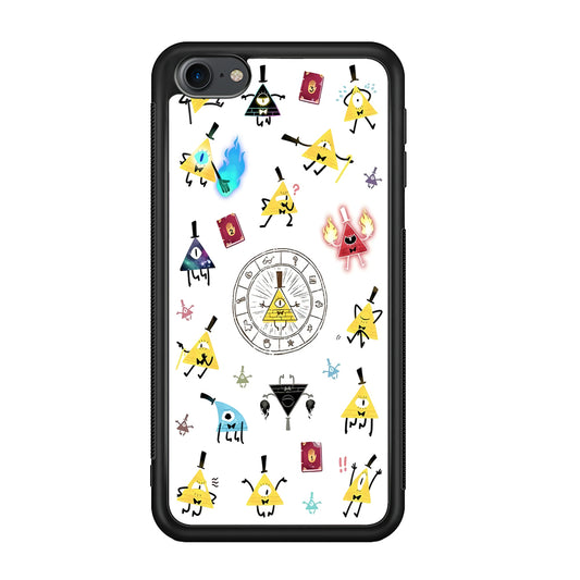 Gravity Falls Bill Cipher Doodle iPod Touch 6 Case-Phone Case-Rubber White (2D Case)-Altracase
